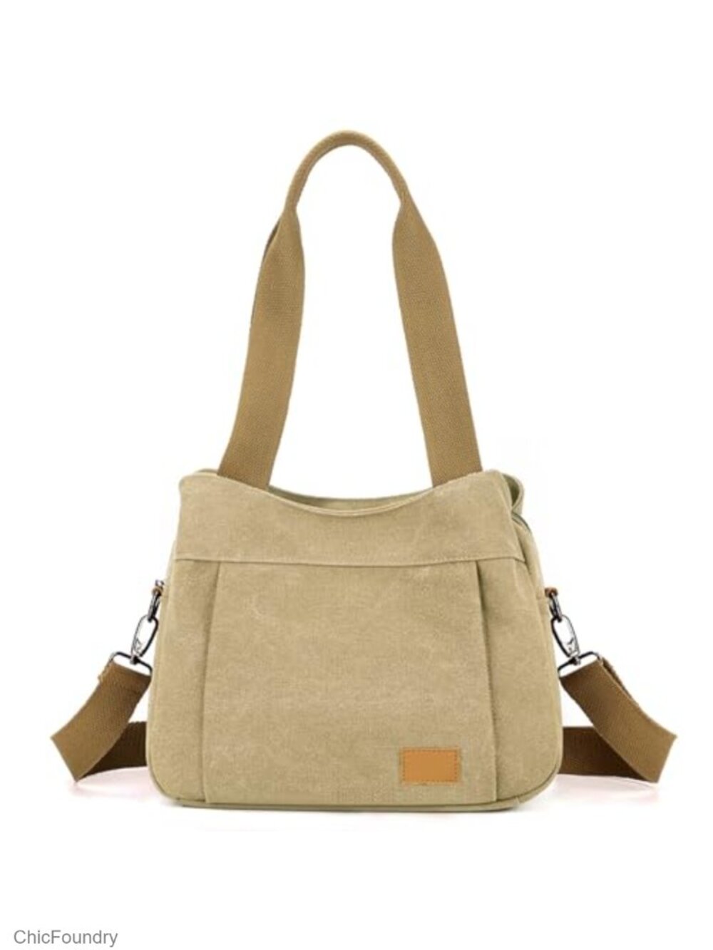 Canvas Crossbody Tote Purse with Multiple Pockets Work Bag